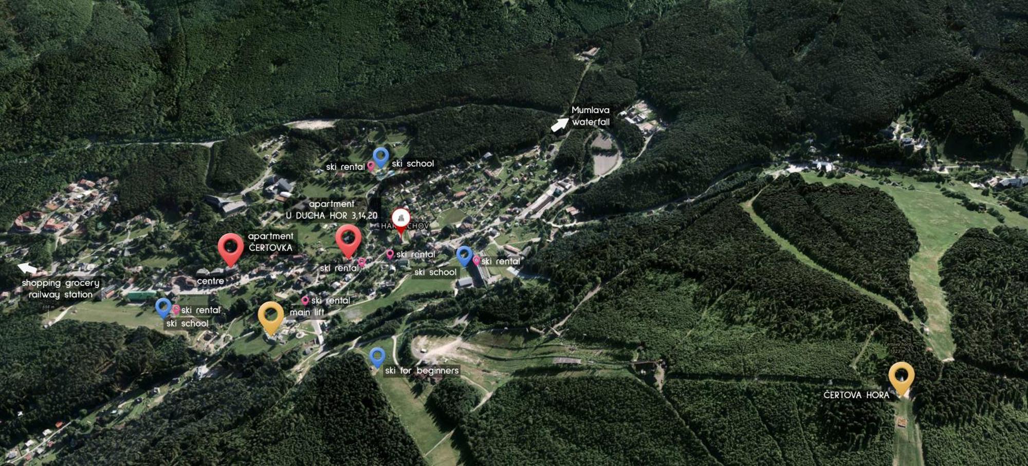 Enjoyharrachov - Atraktivni Slunny Klimatizovany Apartman 14 V Centru Harrachova Se Saunou, Parkovanim, Wifi-Wlan, Sat, Herni Konzoli, Pc S Win 10, Netflix Zdarma A Moznosti Dobijeni Auta S Jedinecnym Vyhledem Na Certovu Horu Se Skokanskymi Mustky Exteriör bild
